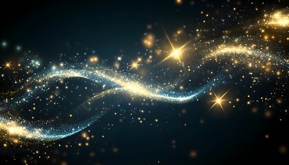 Obraz premium Abstract swirling design of luminous particles.