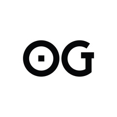 OG monogram logo design letter text name symbol monochrome logotype alphabet character simple logo