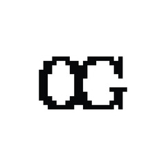 OG monogram logo design letter text name symbol monochrome logotype alphabet character simple logo