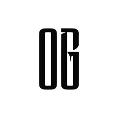 OG monogram logo design letter text name symbol monochrome logotype alphabet character simple logo