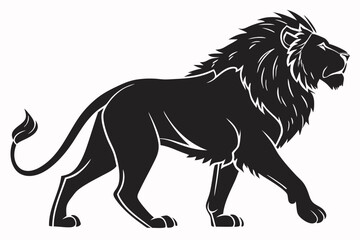 Fototapeta premium lion sihouette black vector