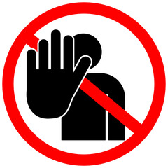 Restricted area, do not enter, sign vector