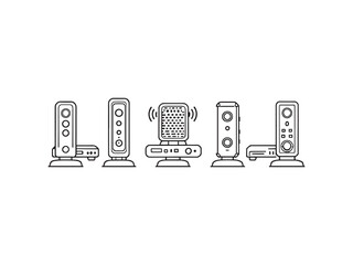 Modem Simple Line Art Illustration