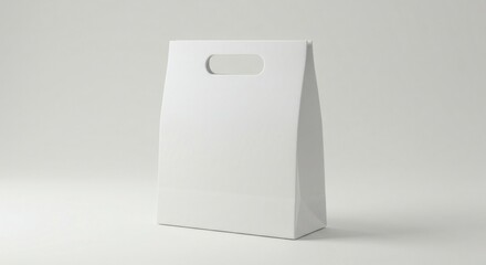 Blank White Paper Shopping Bag Mockup Template