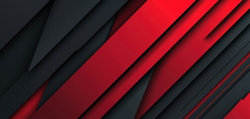 Obraz premium Abstract design with diagonal red and black lines.