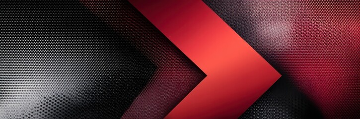 Abstract design with dark gray and red arrow shapes.