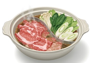 Shabu-shabu set with full ingredients