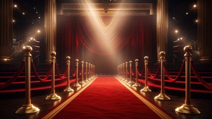 Scene awards background gold red architecture.