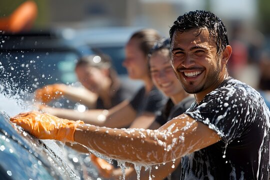 Charity car wash fundraiser
