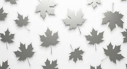 Silver Leaf Whisper: A 3D Minimalist Study
