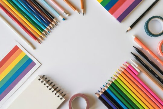 Rainbow Workspace Top View