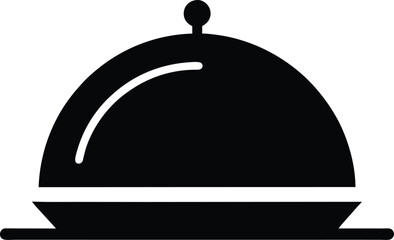 Fototapeta premium vector illustration of a restaurant cloche