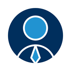 Businessman Blue Color Icon