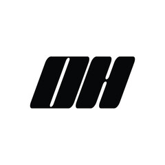 OH monogram logo design letter text name symbol monochrome logotype alphabet character simple logo