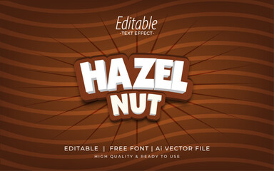 choco hazelnut 3d editable text effect - font style