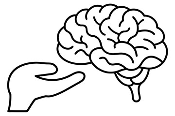 Brain icon vector set. Think illustration sign collection. Creative thinking symbol. Thoughts logo.