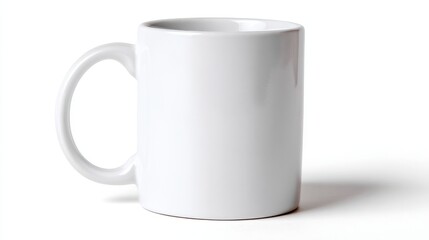 Obraz premium A 4K photo of blank white coffee mug on white background.