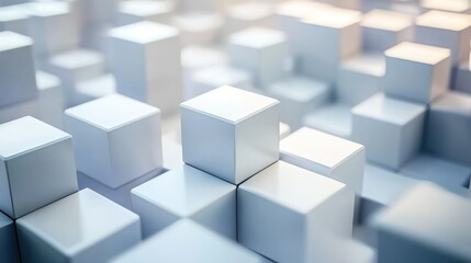 Minimalist abstract cubes with a modern touch