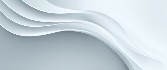 Obraz premium Abstract design with flowing white curves.