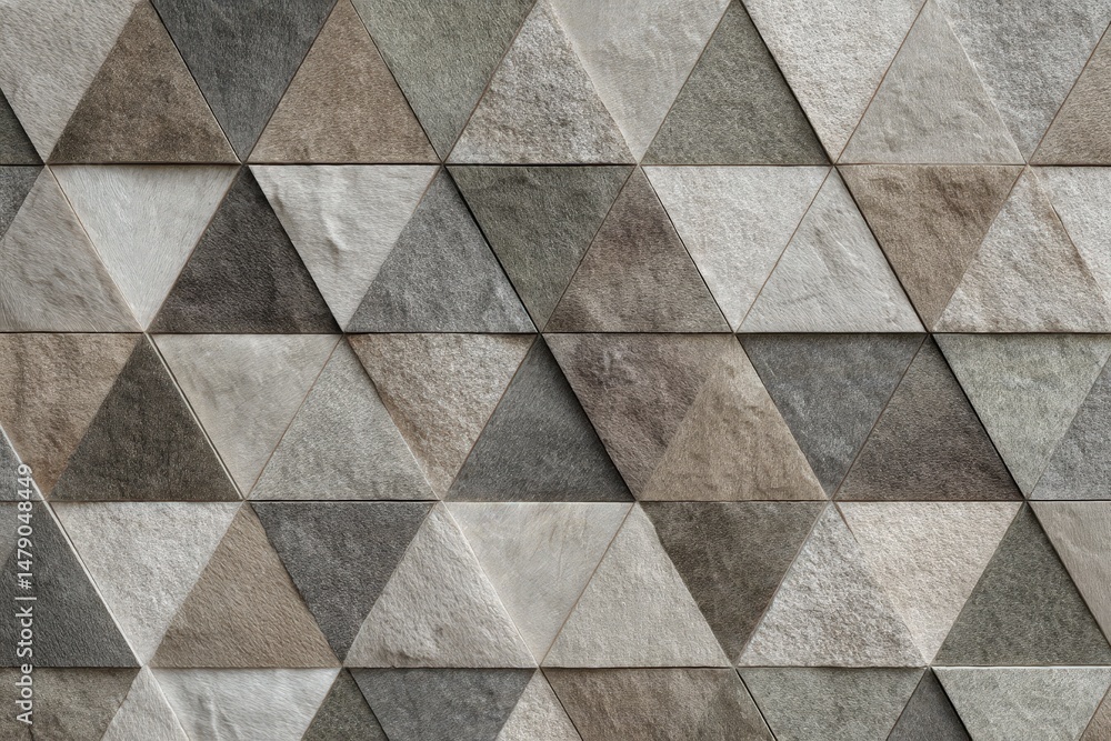 Aufkleber triangular patterned surface with varied tones.