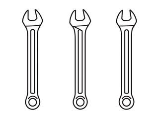 Simple Pipe Wrench Vector Collection