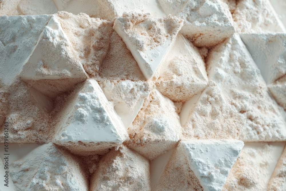 Aufkleber abstract geometric design of layered triangular shapes.