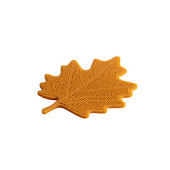 Fototapeta premium Autumnal Orange Maple Leaf Shaped Coaster or Trivet