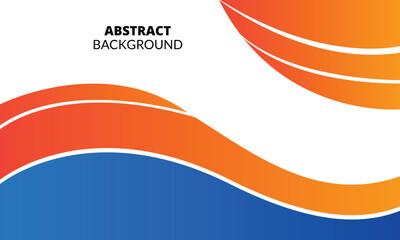 Abstract Wave Background with Blue and Orange Curves