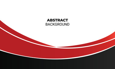 Red and black curved wave with white background