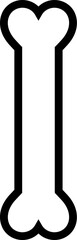 Vector illustration of a bone. Bone icon