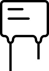 Capacitor icon in line style
