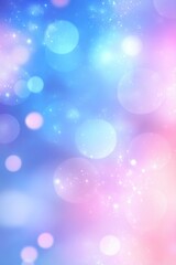 Obraz premium Ethereal Bokeh Lights Abstract Background in Blue Pink and Purple Gradient Soft Focus Dreamy Effect Sparkles and Glowing Orbs