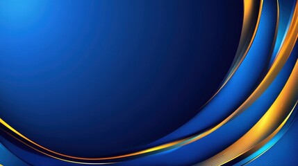 Blue gold curves abstract background design