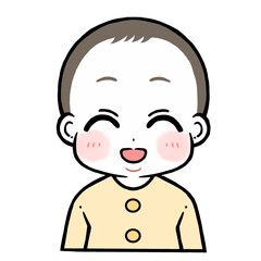笑顔の赤ちゃんのイラスト