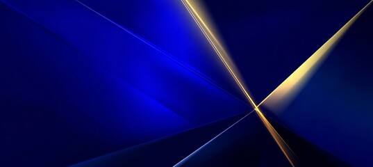 Abstract Blue and Gold Geometric Design