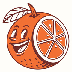 Orange Smiling Cartoon Adobe Illustrator Artwork