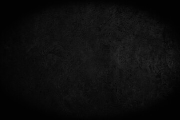 Close up retro plain dark black cement concrete wall background texture for show or advertise or promote product and content on display. Color old concrete wall design vintage grunge element.
