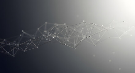 Abstract Network Connection, Gray Scale Digital Background