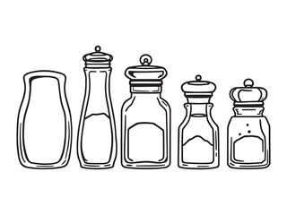 Salt and Pepper Shaker Vector Art