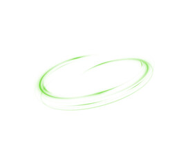 Naklejka premium Green neon swirls with sparkling glitter and fresh leaves, vibrant futuristic light trail, glowing twirling waves, energy spark PNG, nature-inspired abstract design, dynamic glowing green motion effec