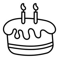 Outline Bithday Element