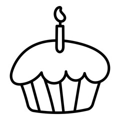 Outline Bithday Element