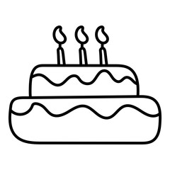 Outline Bithday Element