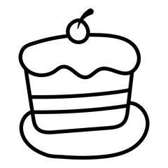 Outline Bithday Element