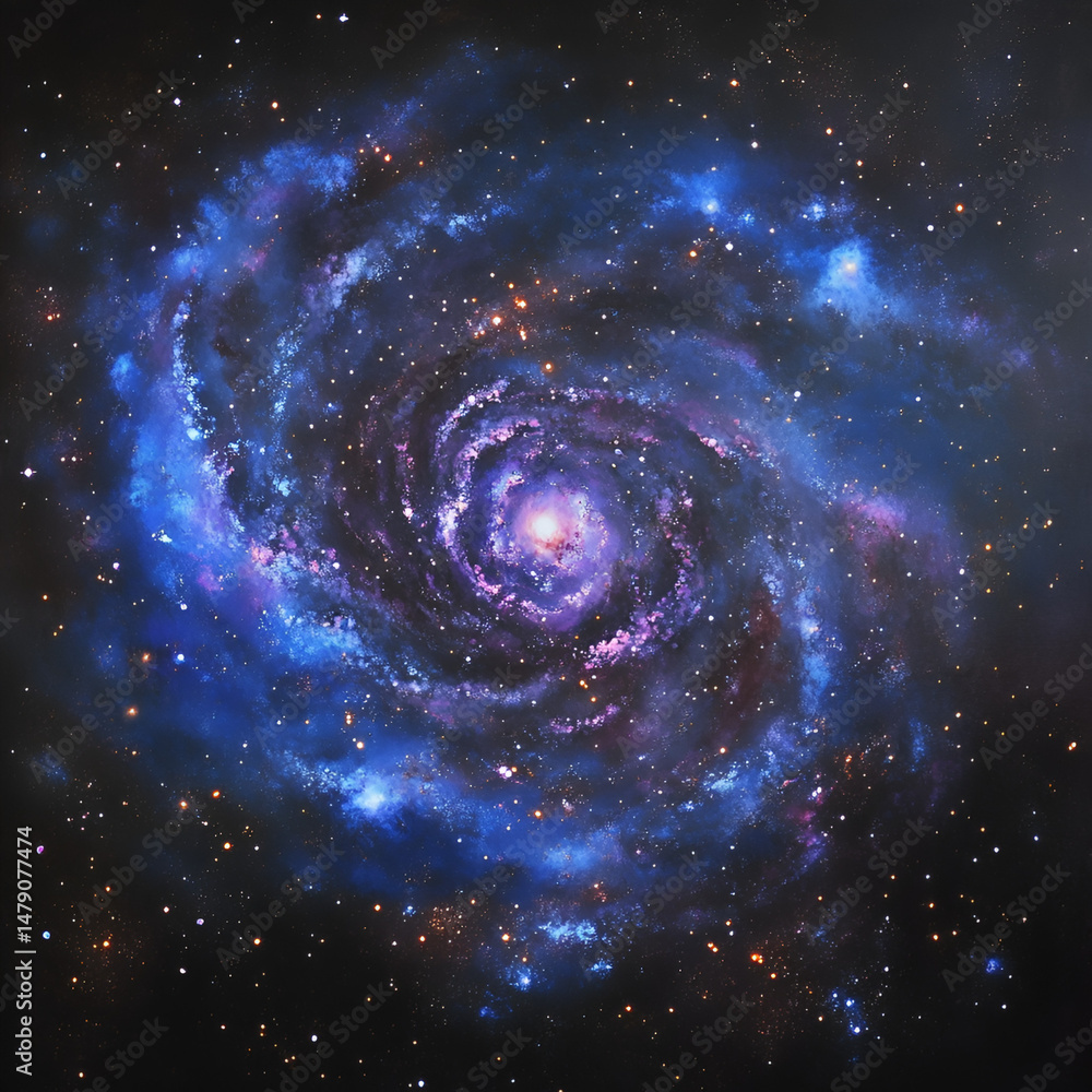 Poster galactic swirl formation outer space abstract image cosmic environment high-resolution view universa