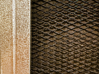 black steel mesh. metal mesh background.
