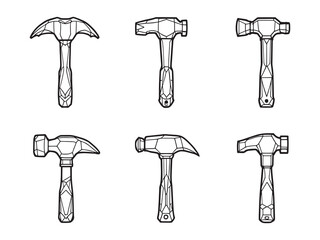 Sledgehammer Outline Vector Icons