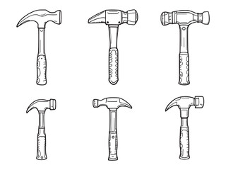 Sledgehammer Heavy Tool Icons Set