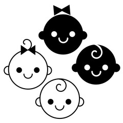 set of baby icon