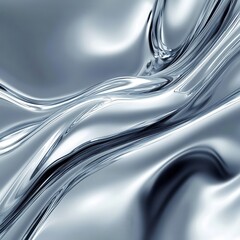 Obraz premium Abstract Silver Liquid Wave Background.